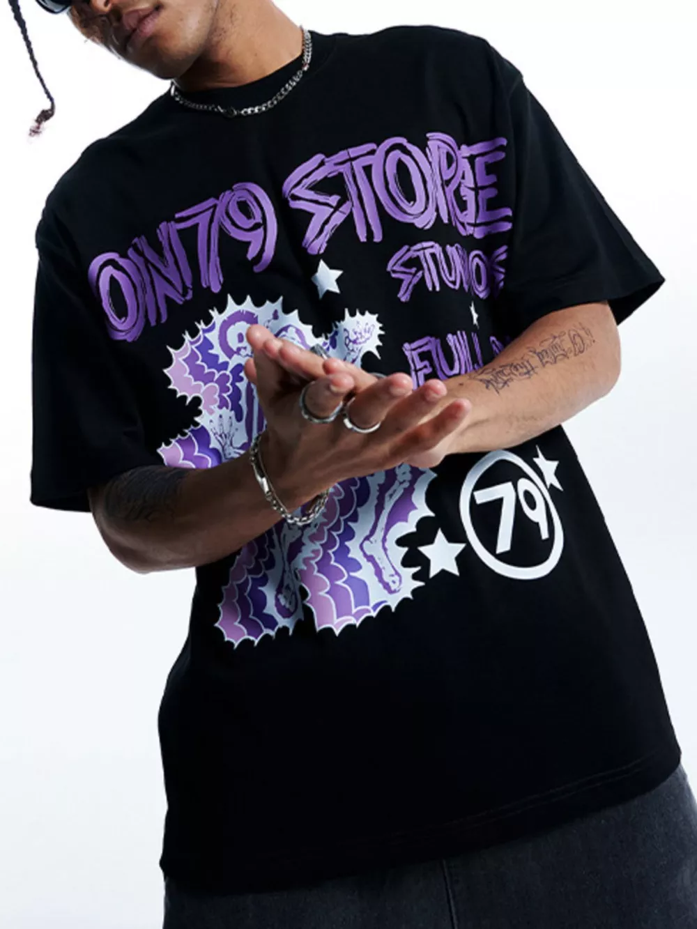 Men's Graphic Round Neck Short Sleeve T-Shirt, image 2
