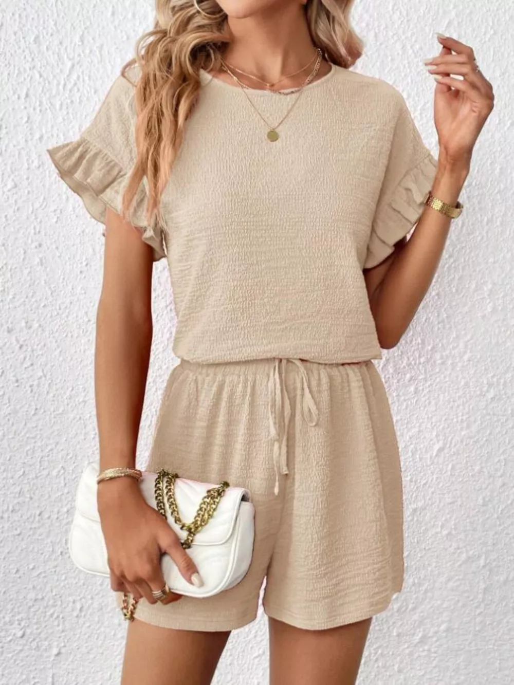 Round Neck Tee and Shorts Set, image 3