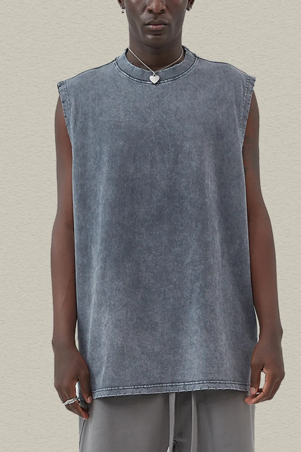 Men's Round Neck Tank, image 4