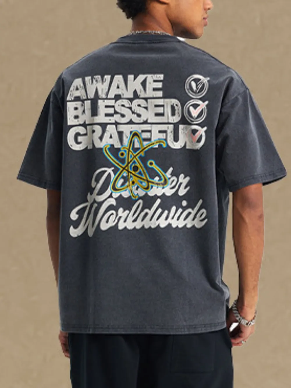 Men's Graphic Round Neck Half Sleeve T-Shirt, image 2