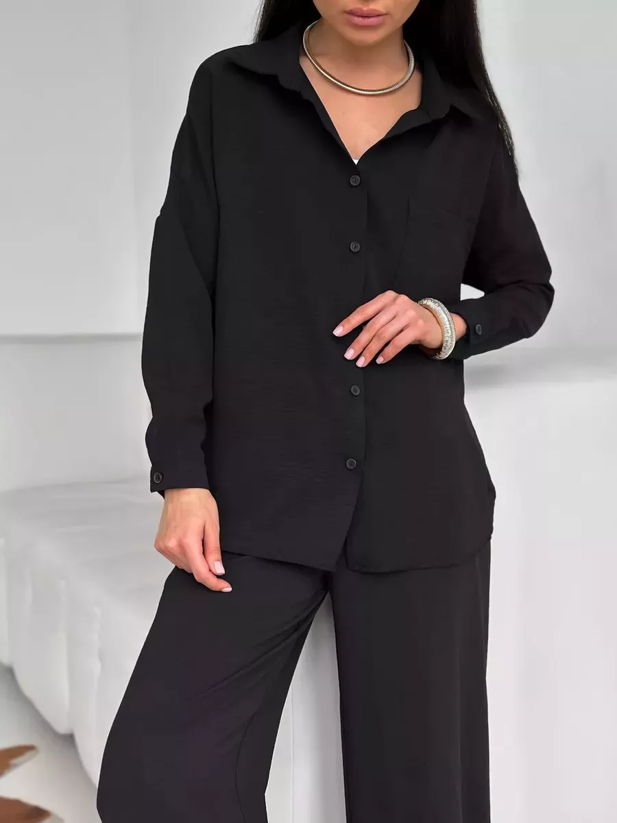 Button Up Long Sleeve Shirt and Pants Set, image 22