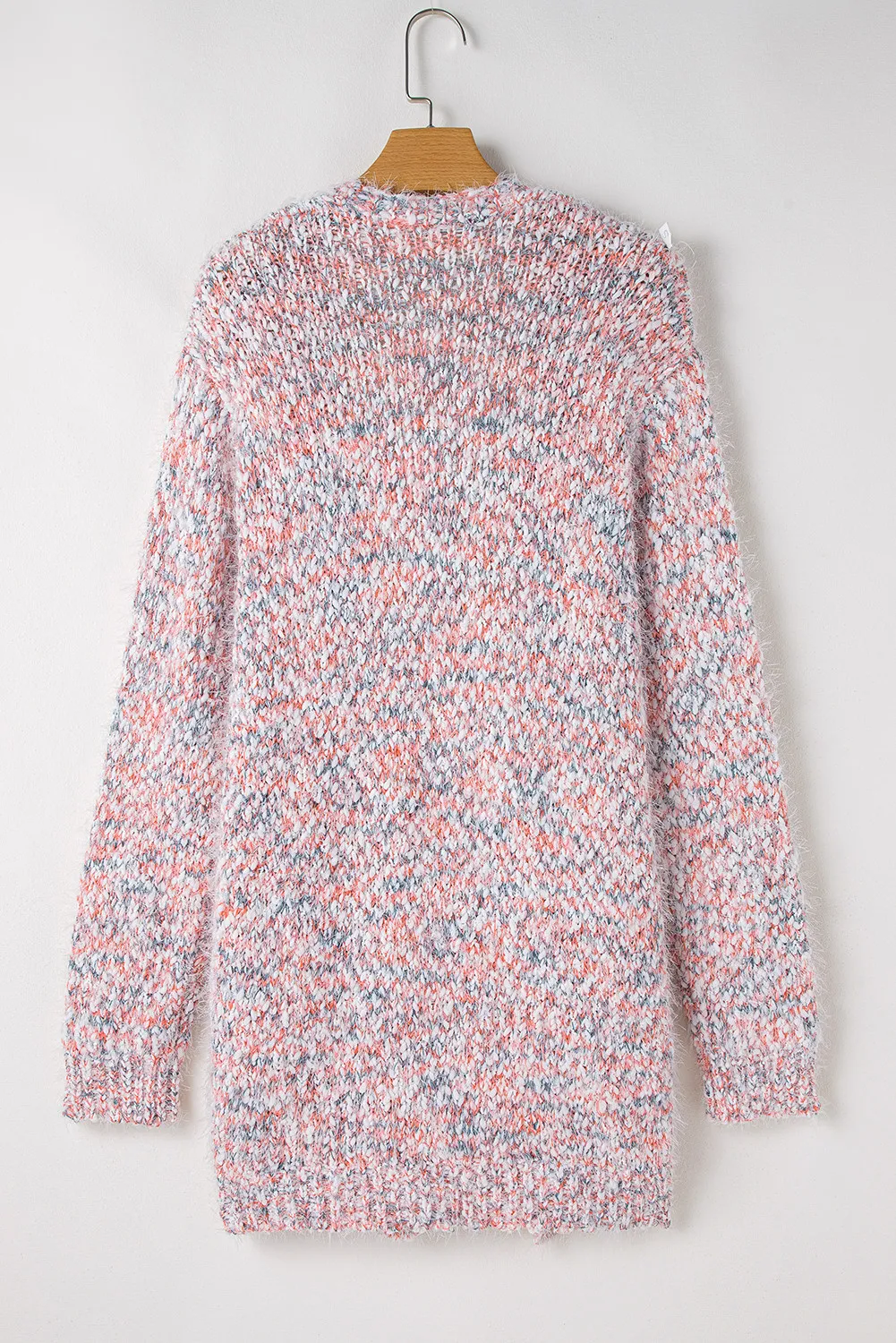 Pocketed Open Front Long Sleeve Cardigan, image 2