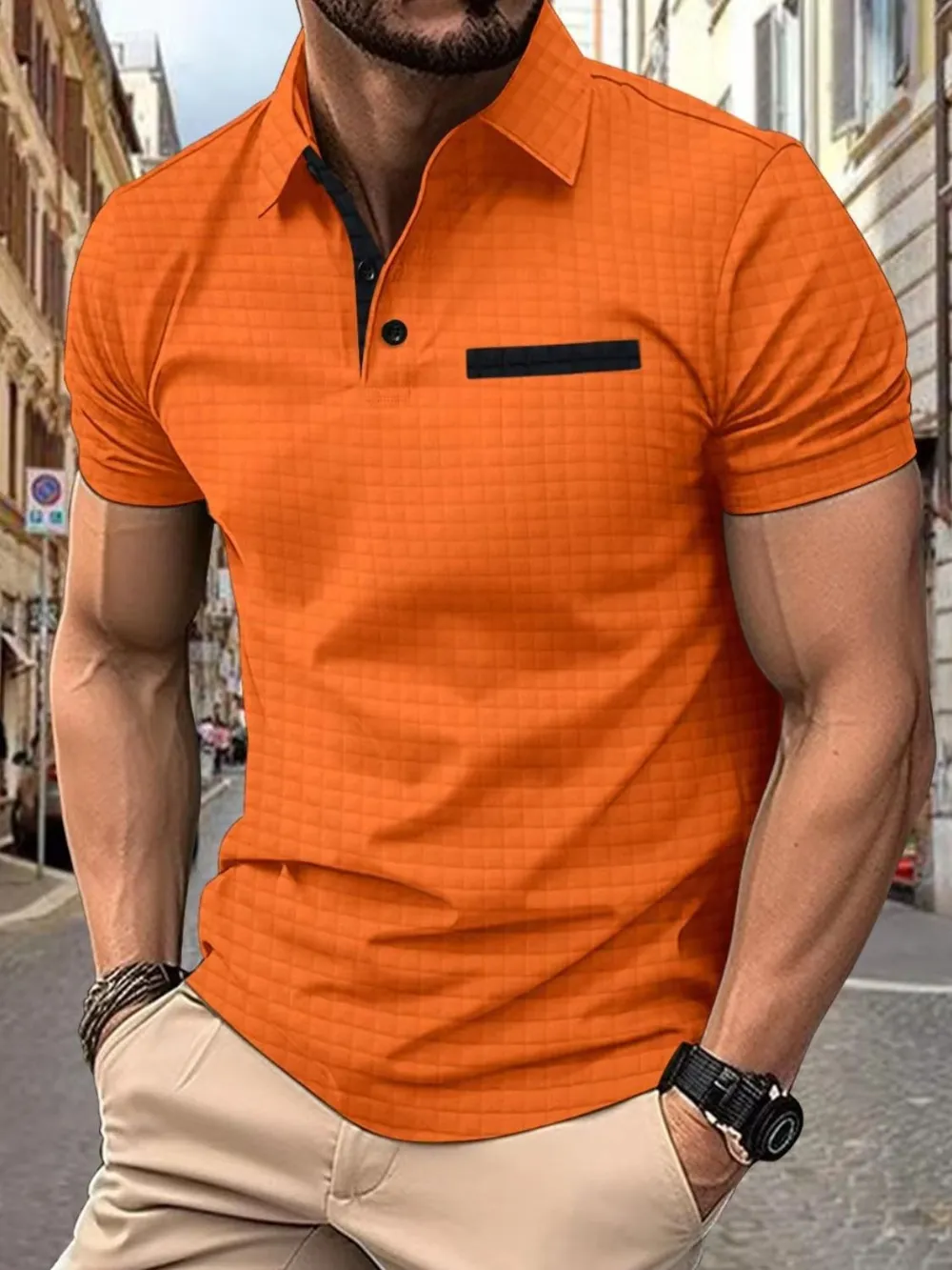 Men's Full Size Collared Neck Short Sleeve Polo Plus Size, image 2