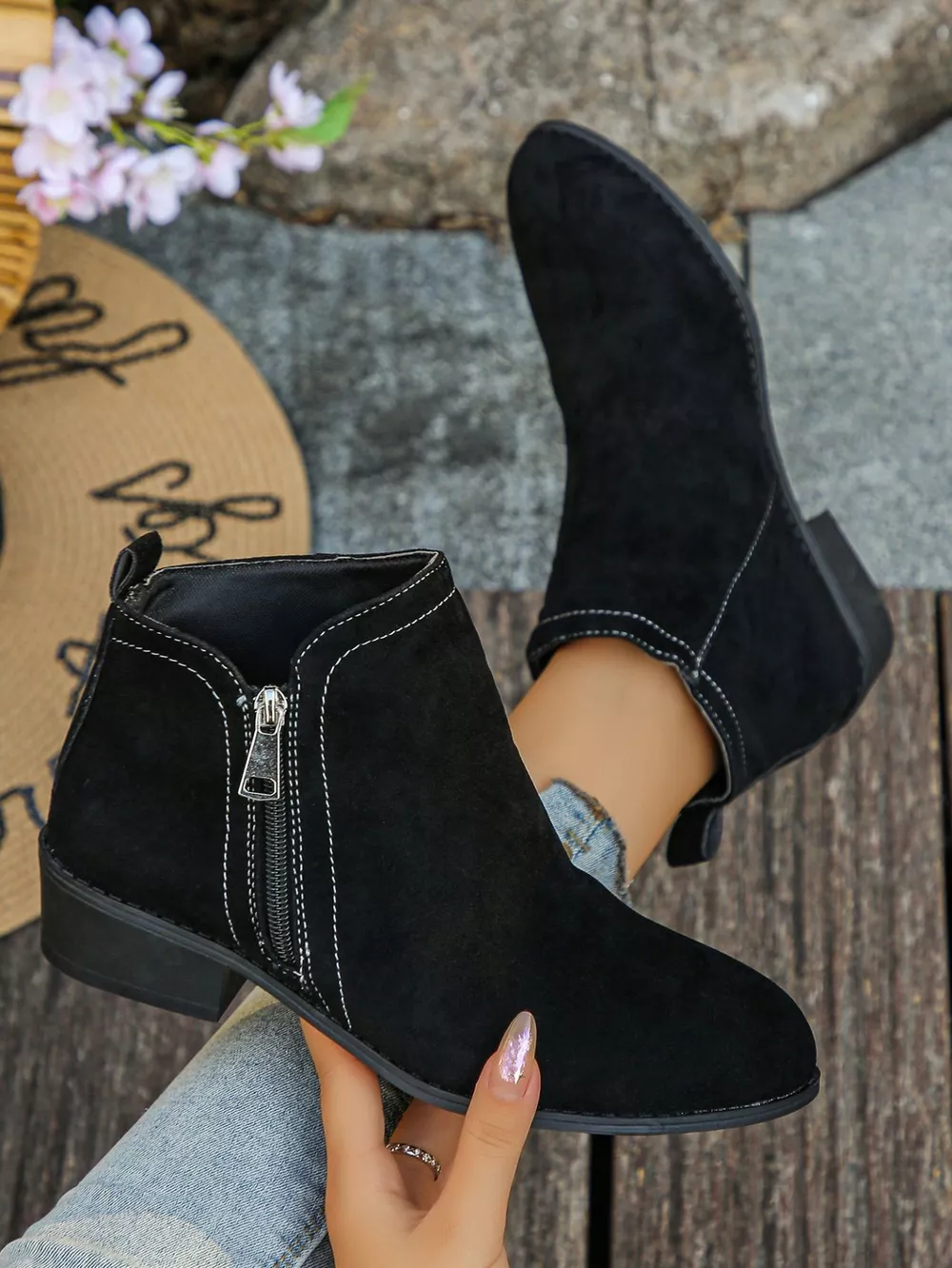Point Toe Block Heels Boots, image 10