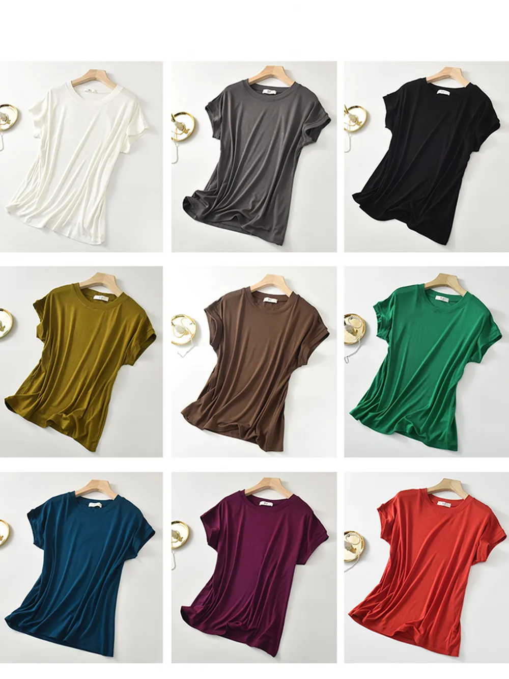 Plus Size Round Neck Short Sleeve T-Shirt, image 3