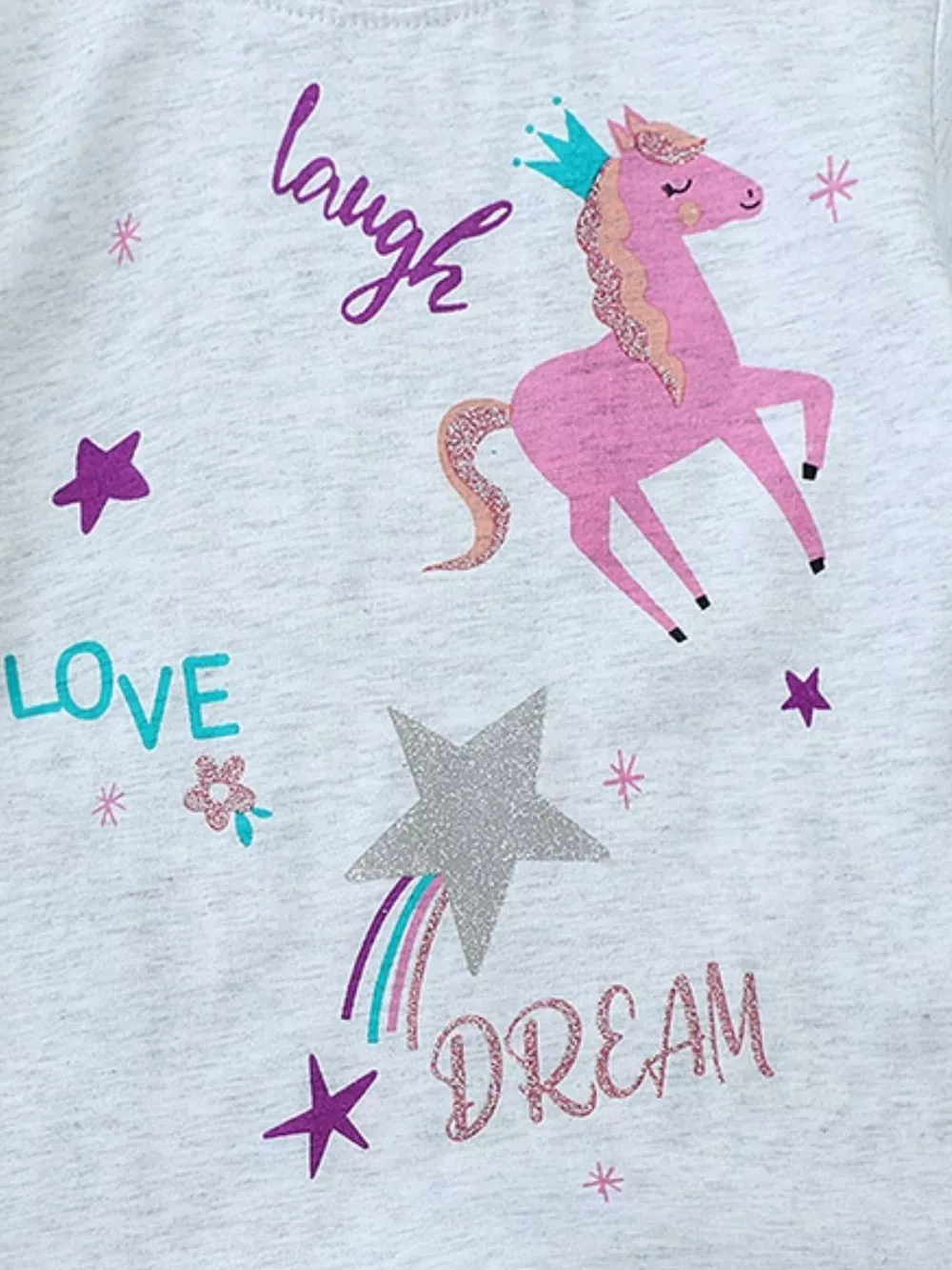 Children's Unicorn Graphic Short Sleeve T-Shirt, image 2