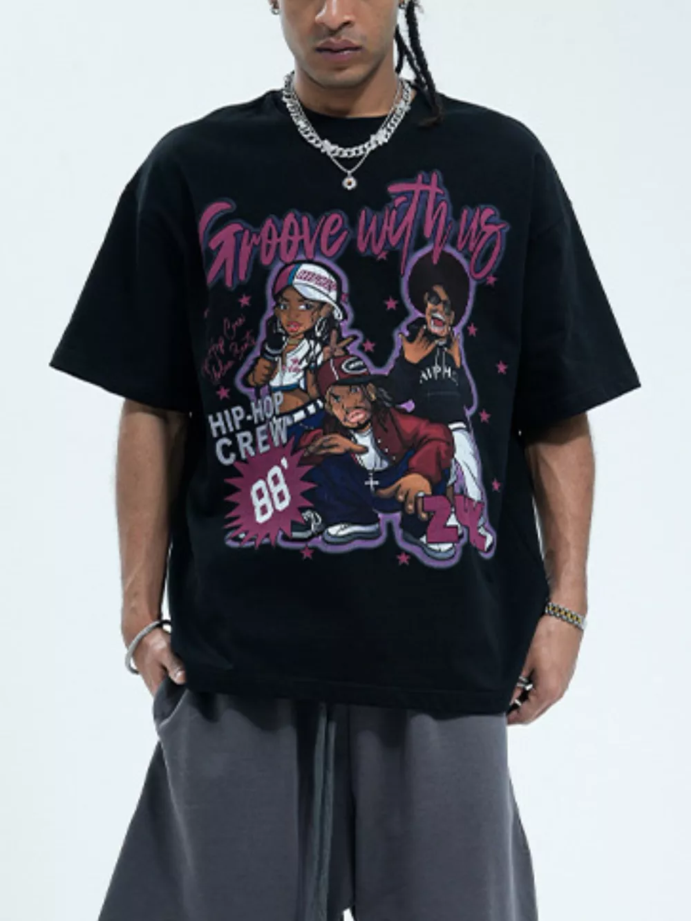 Men's Graphic Round Neck Half Sleeve T-Shirt