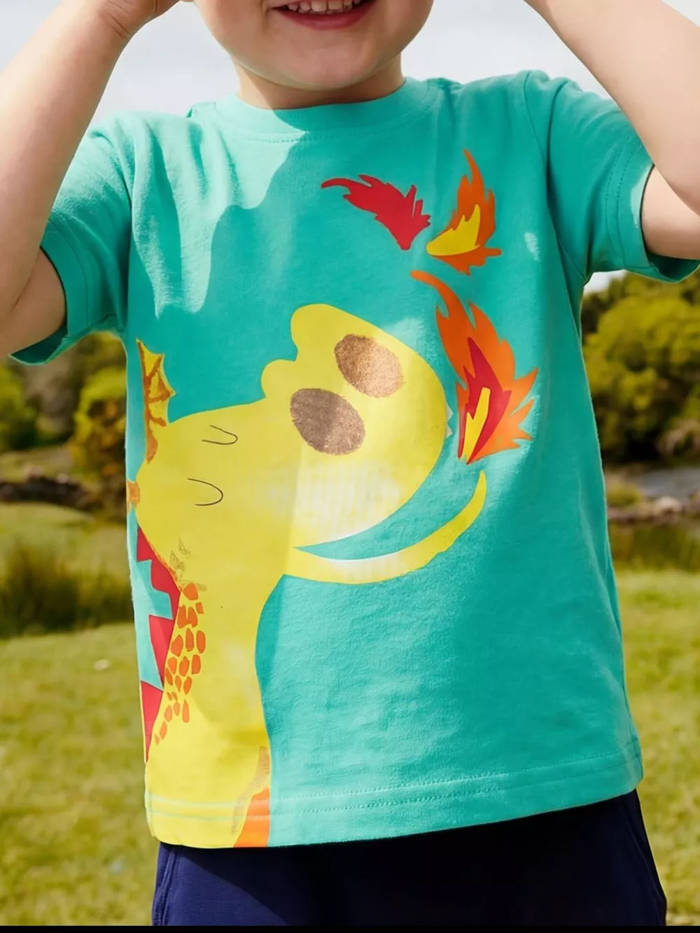 Children's Dinosaur Round Neck Short Sleeve T-Shirt