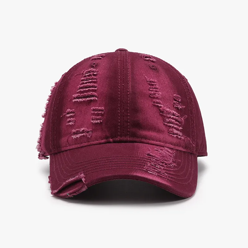 Distressed Adjustable Cotton Baseball Cap, image 9