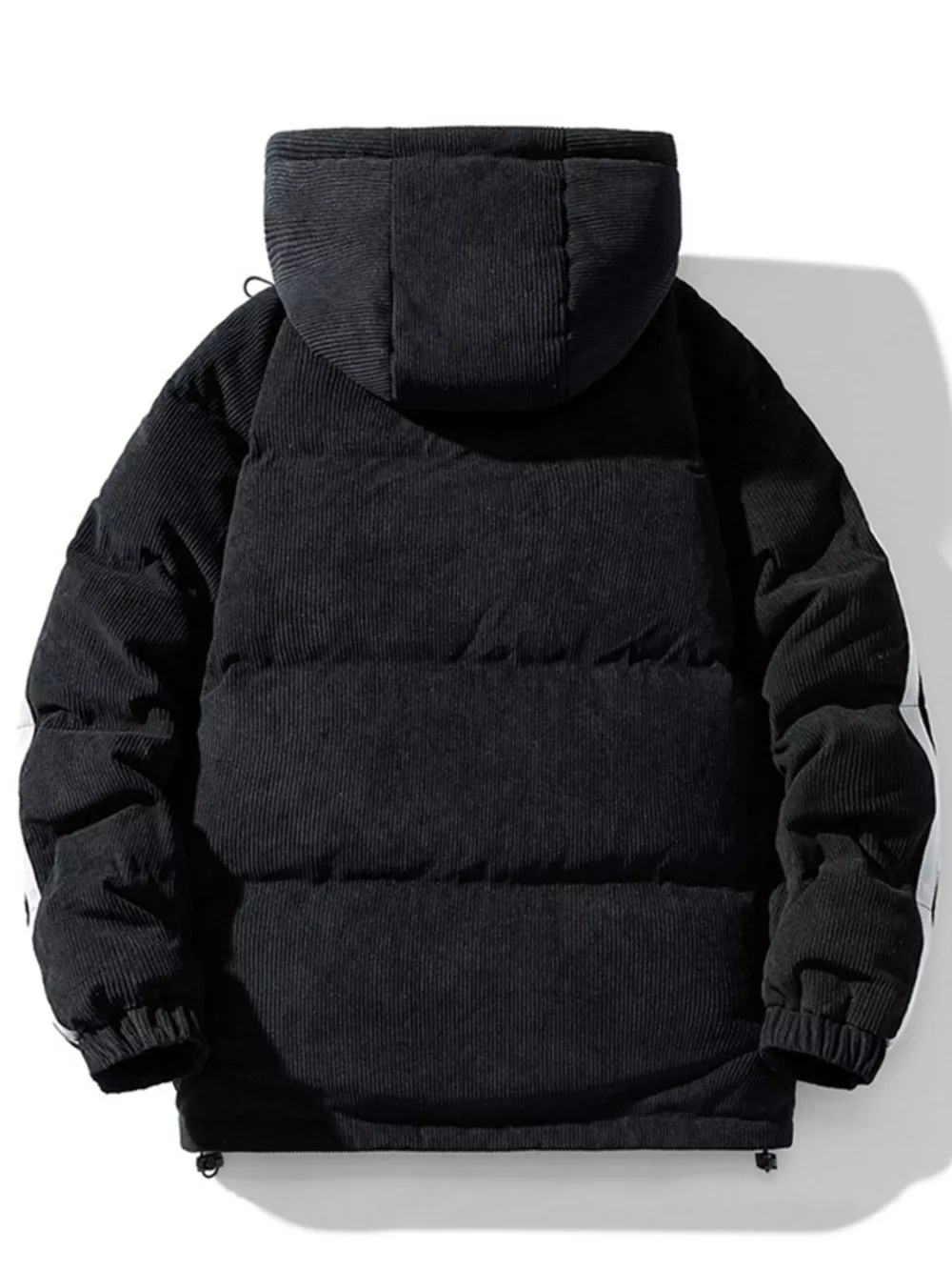 Men's Plus Size Hooded Zip Up Padded Jacket, image 4