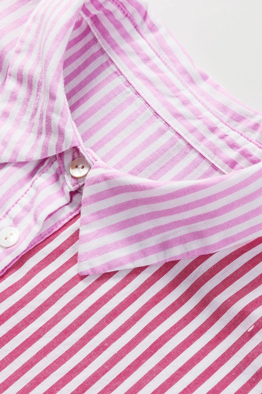 Button Down Striped Ruffled Hem Shirt, image 2