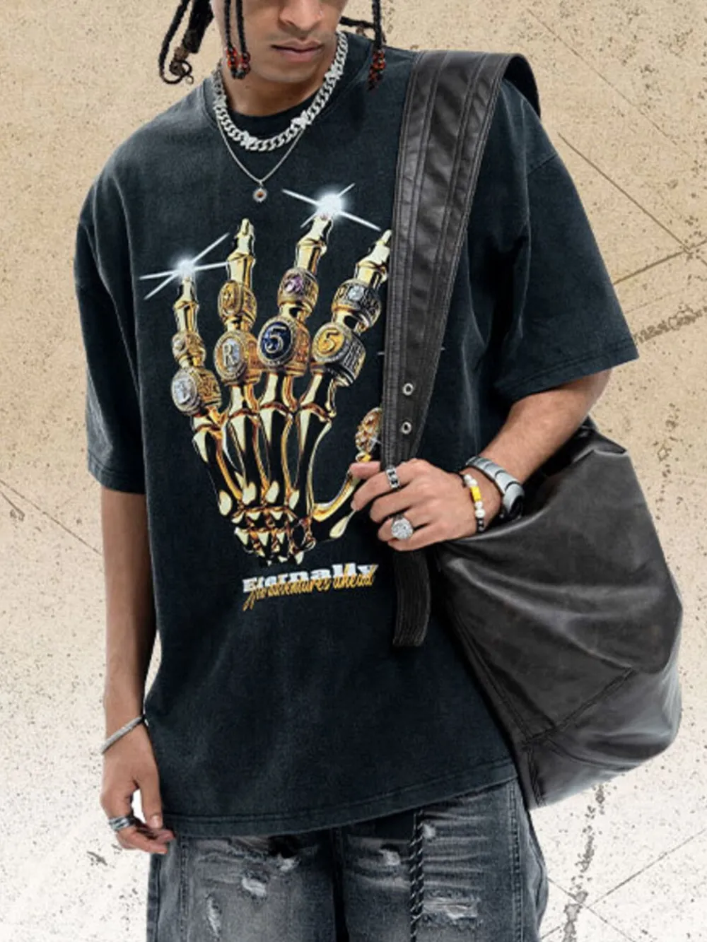 Men's Graphic Round Neck Short Sleeve T-Shirt, image 6