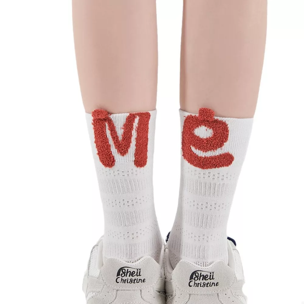 Breathable Letter Crew Socks, image 5