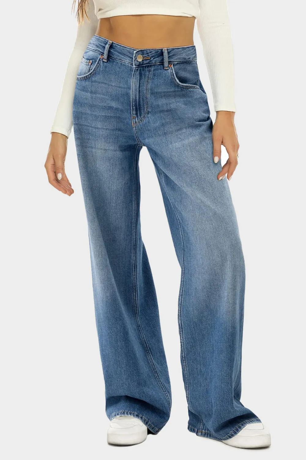High Waist Wide Leg Jeans, image 2
