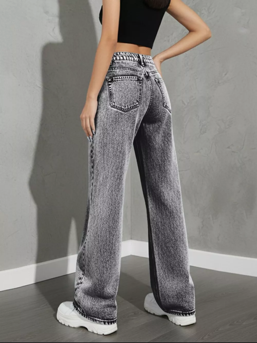 High Waist Wide Leg Jeans, image 2