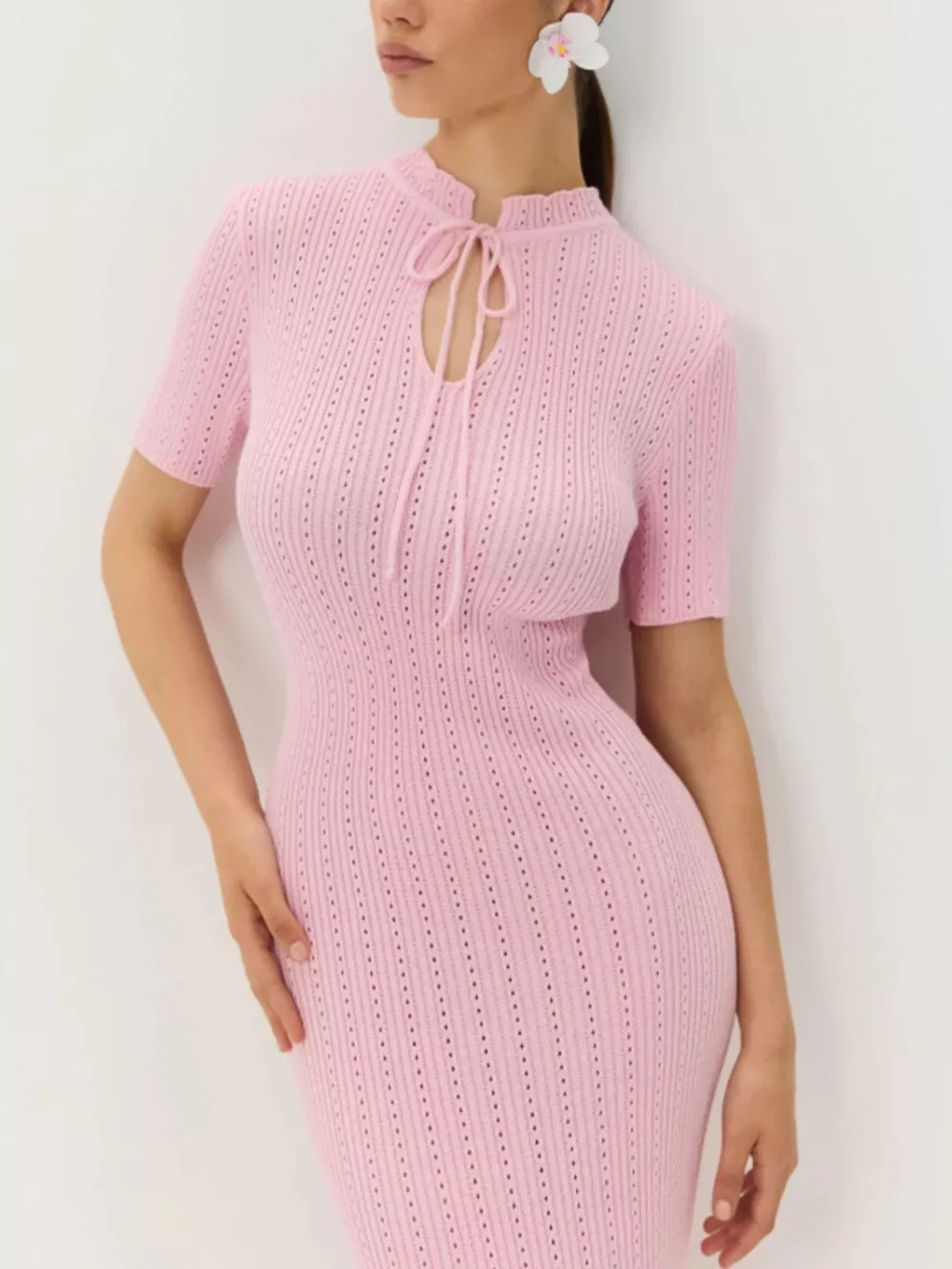 Short Sleeve Knitted Mermaid Dress, image 9