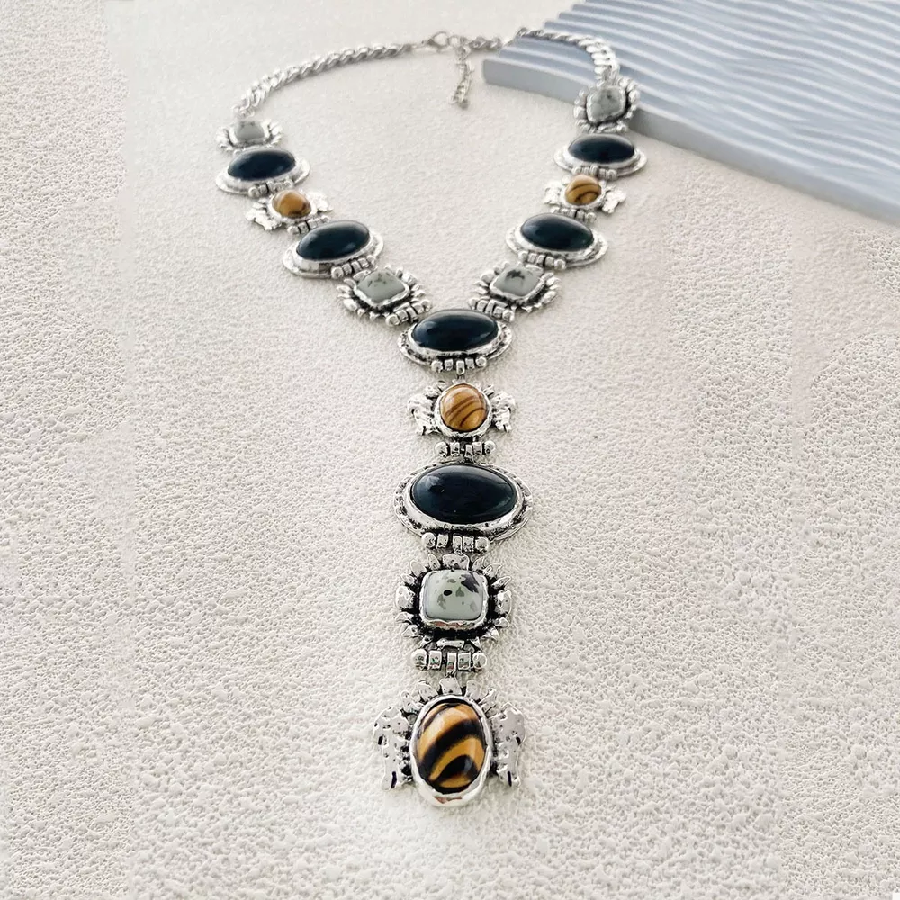 Resin Zinc Alloy Y-Shape Necklace, image 3