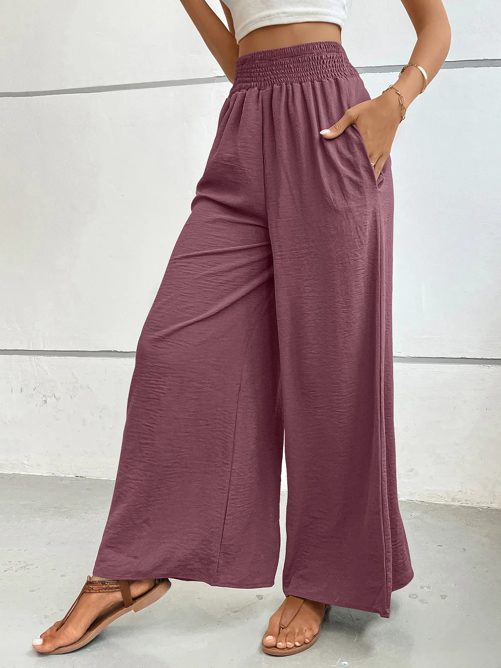 High-Waisted Wide Leg Pants, image 2