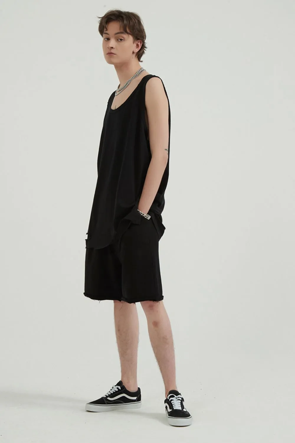 Men's Round Neck Wide Strap Tank, image 3