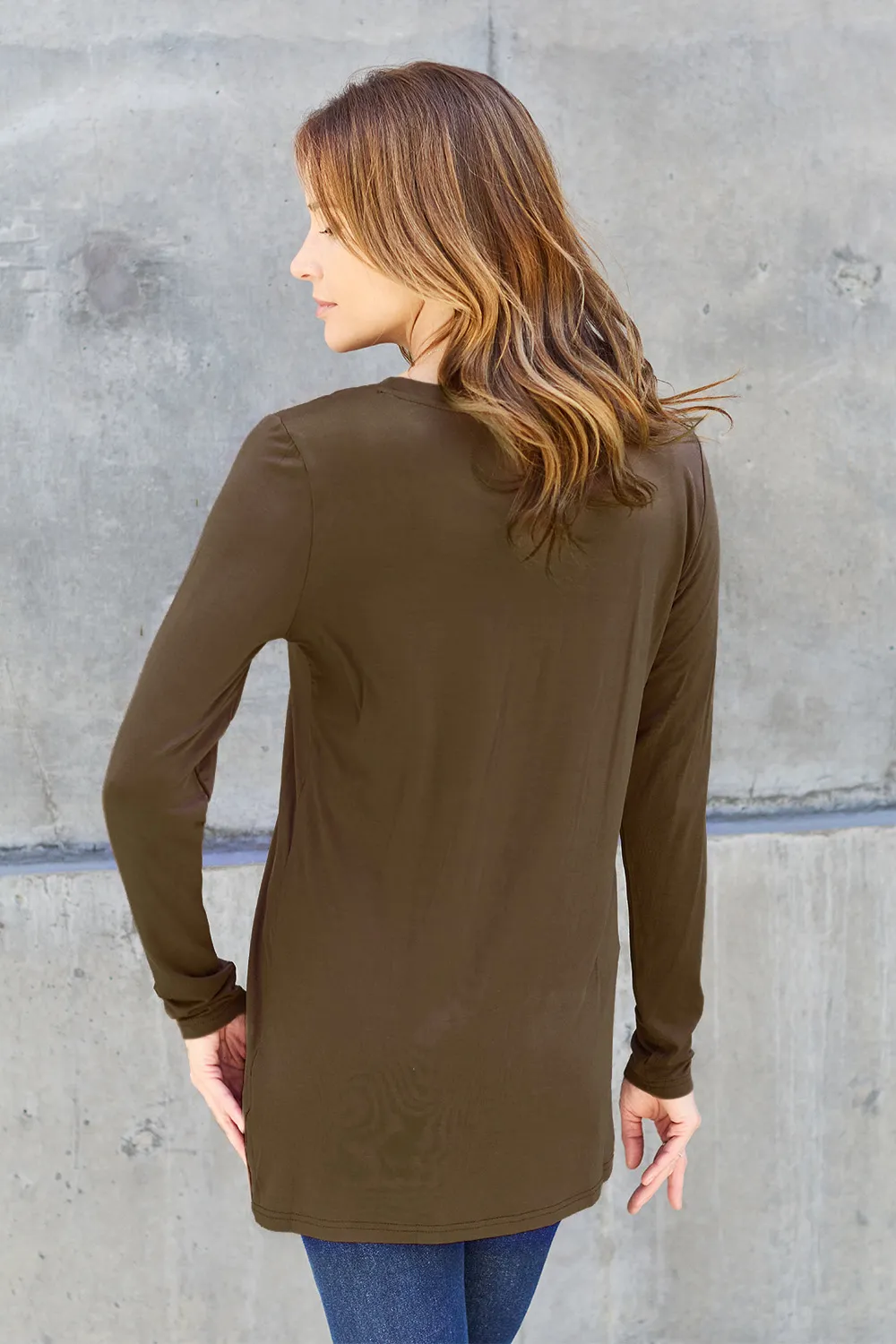 Full Size Round Neck Long Sleeve Top, image 2