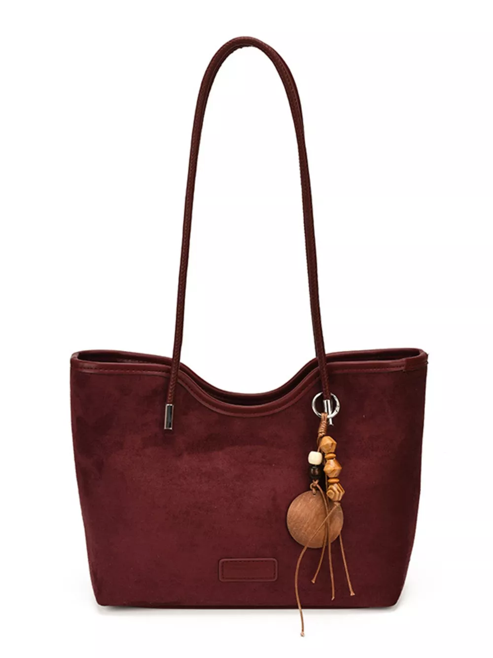 Solid Suede Shoulder Bag, image 5