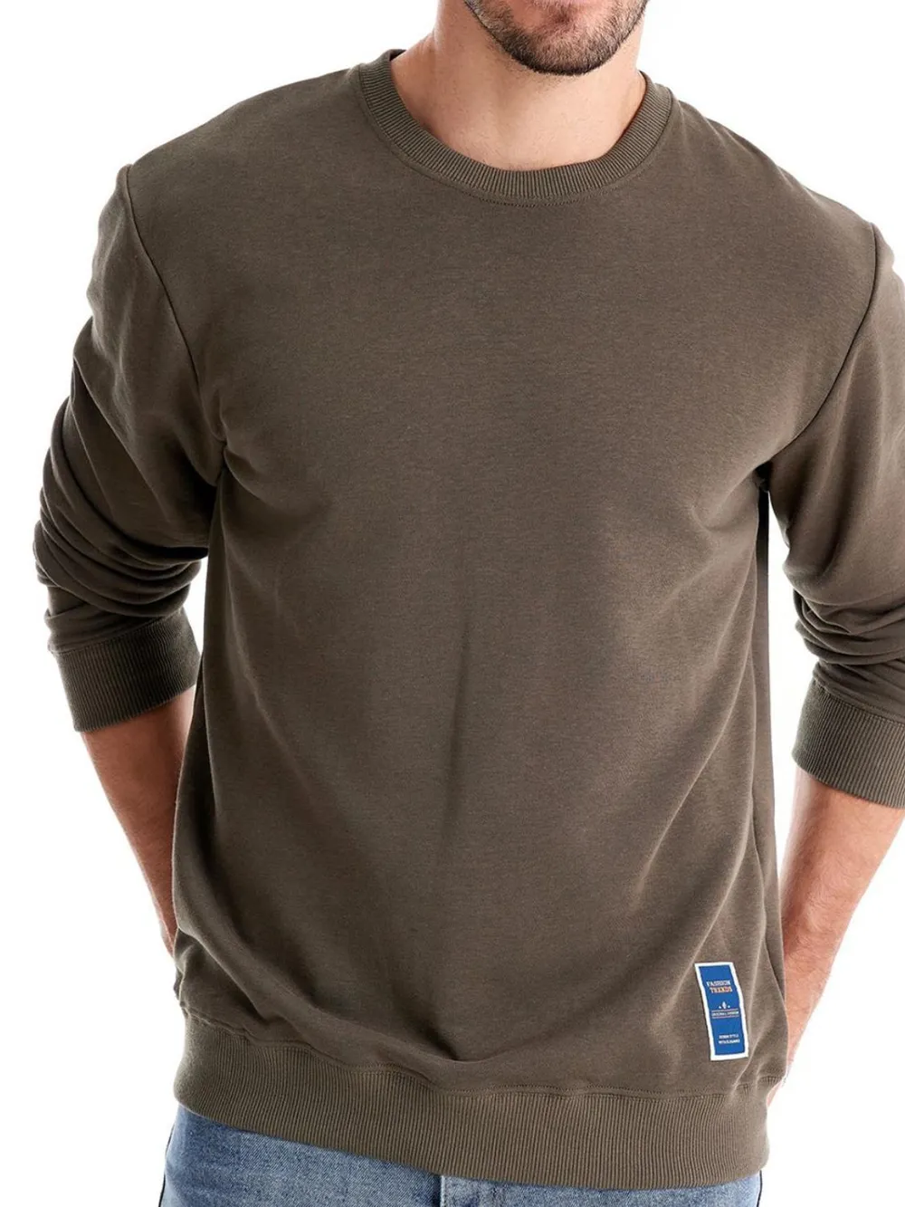 Men's Round Neck Long Sleeve Sweatshirt, image 2