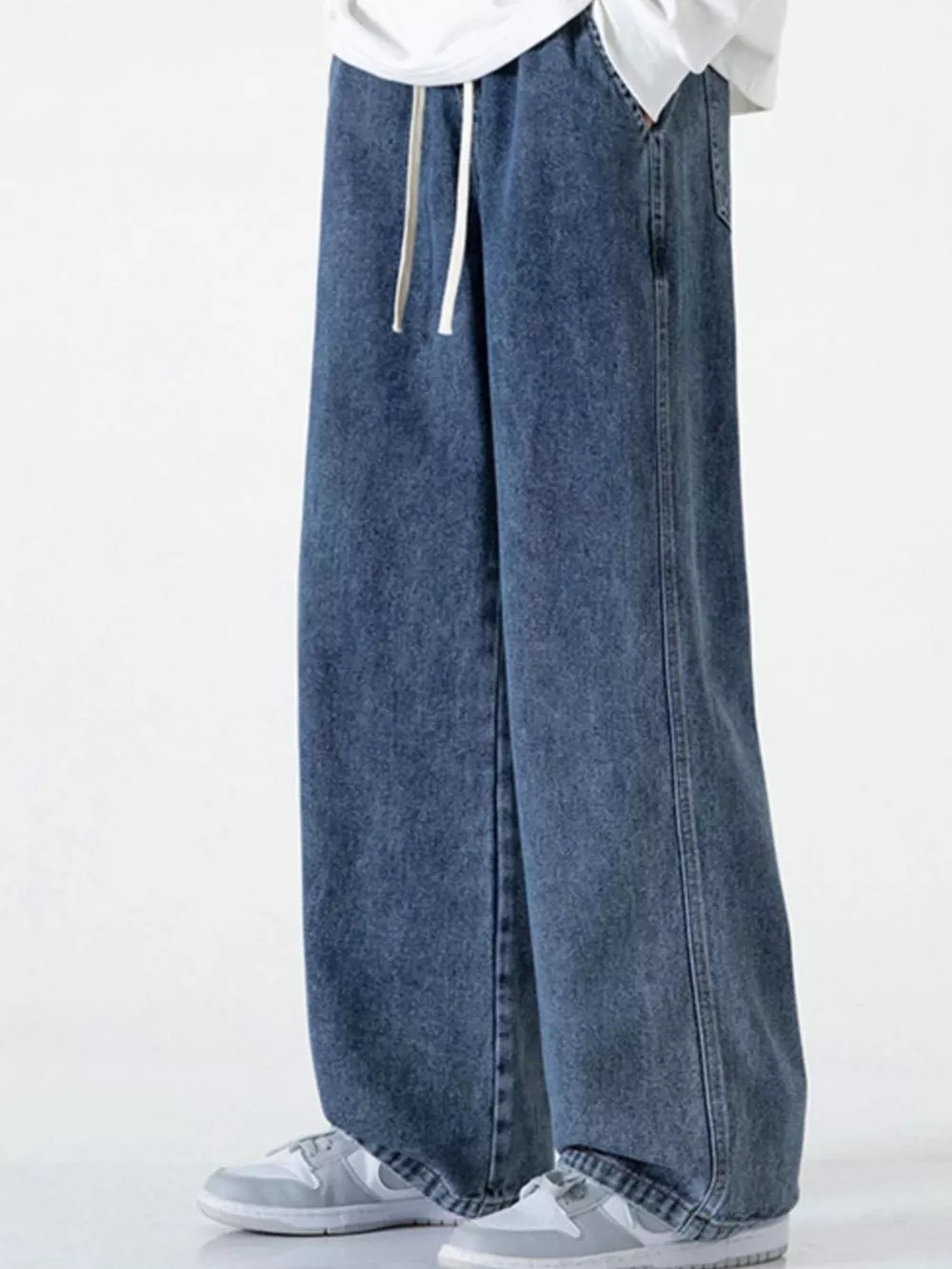 Men's Full Size Loose Fit Drawstring Jeans Plus Size, image 2