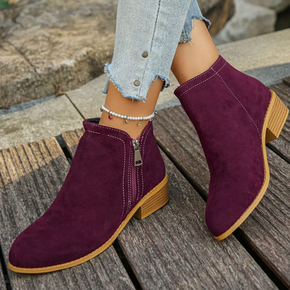 Point Toe Block Heels Boots, image 3