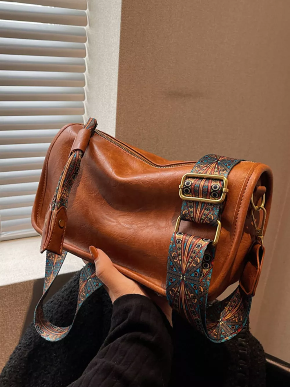Patterned Strap Crossbody Bag, image 6