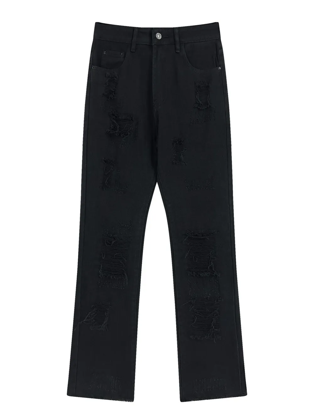 Men's Distressed Straight Leg Jeans, image 2