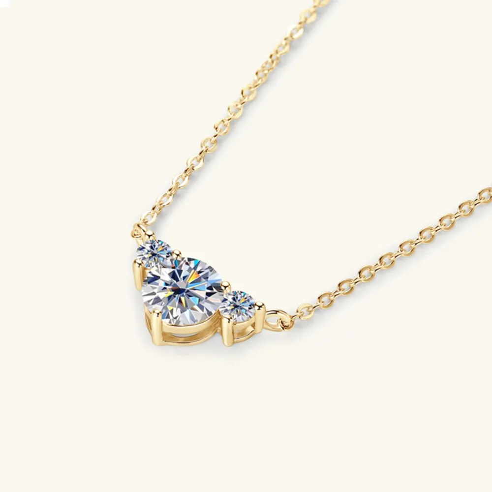 1.2 Carat Moissanite 925 Sterling Silver Necklace, image 4