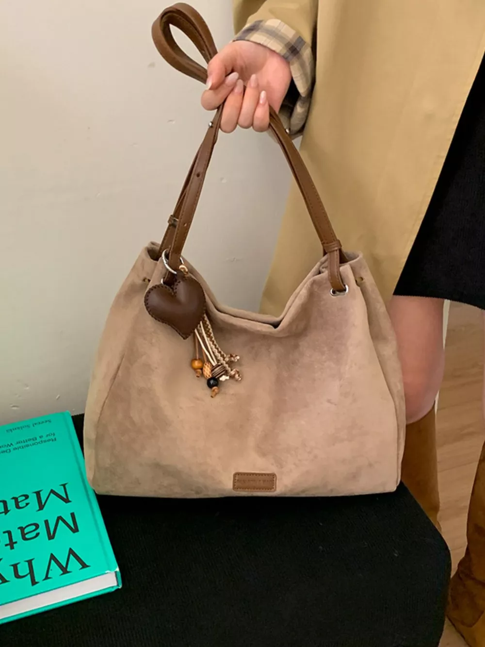 Decorative Tassel Charm Shoulder Bag, image 6