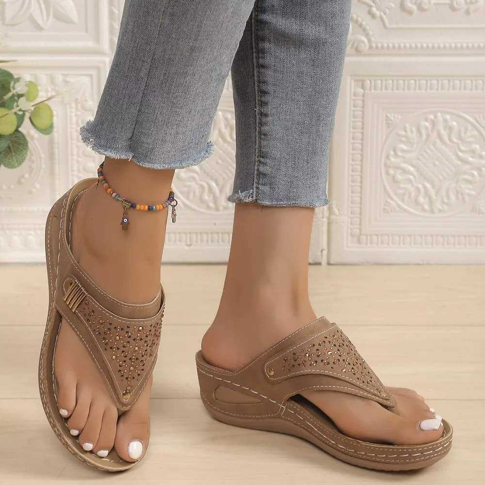Toe Post Wedge Sandals, image 41
