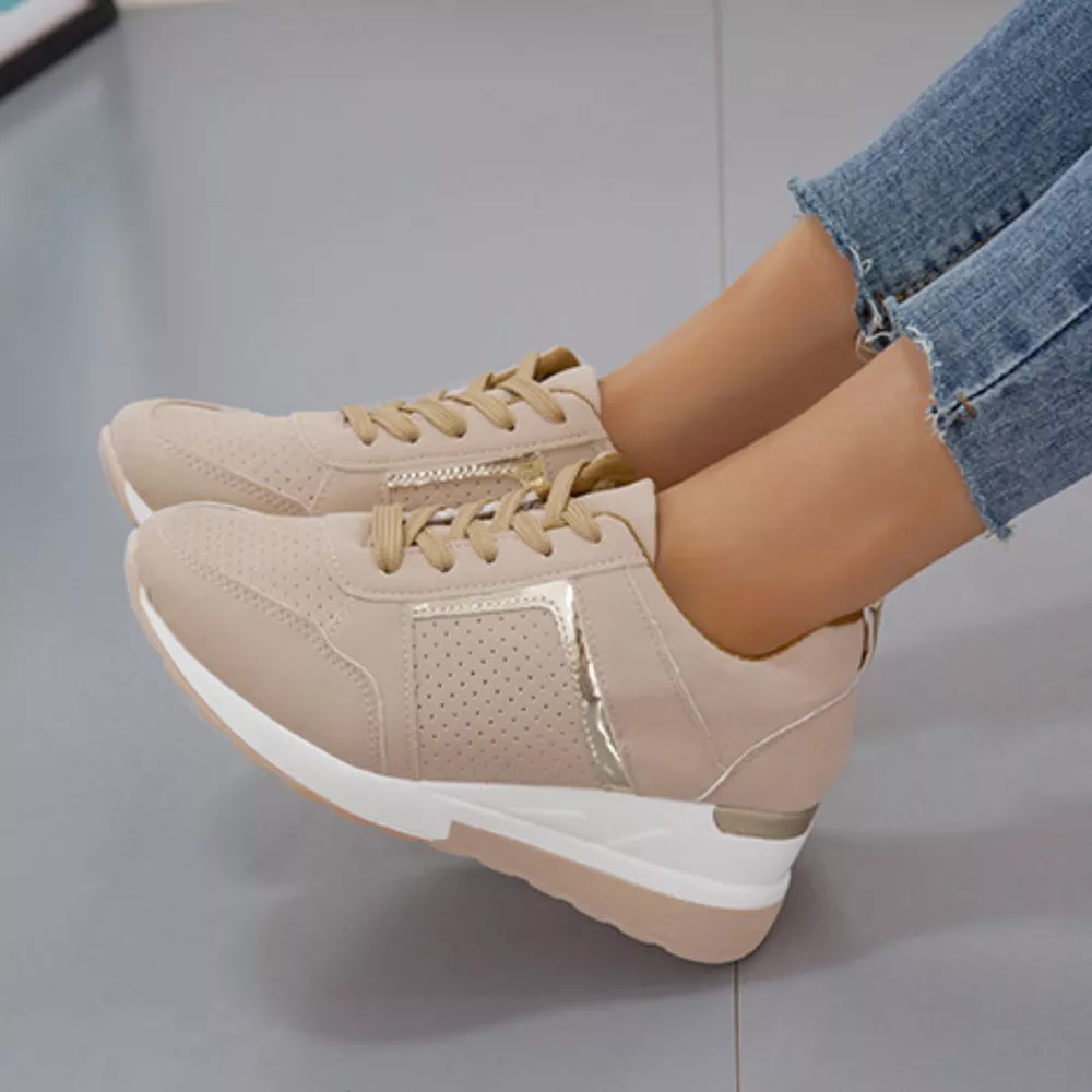 Lace Up Wedge Sneakers, image 5