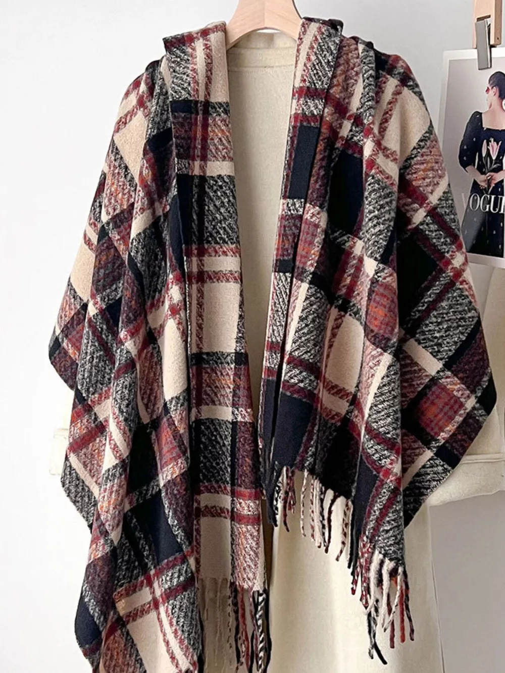 Warm Plaid Winter Scarf, image 3