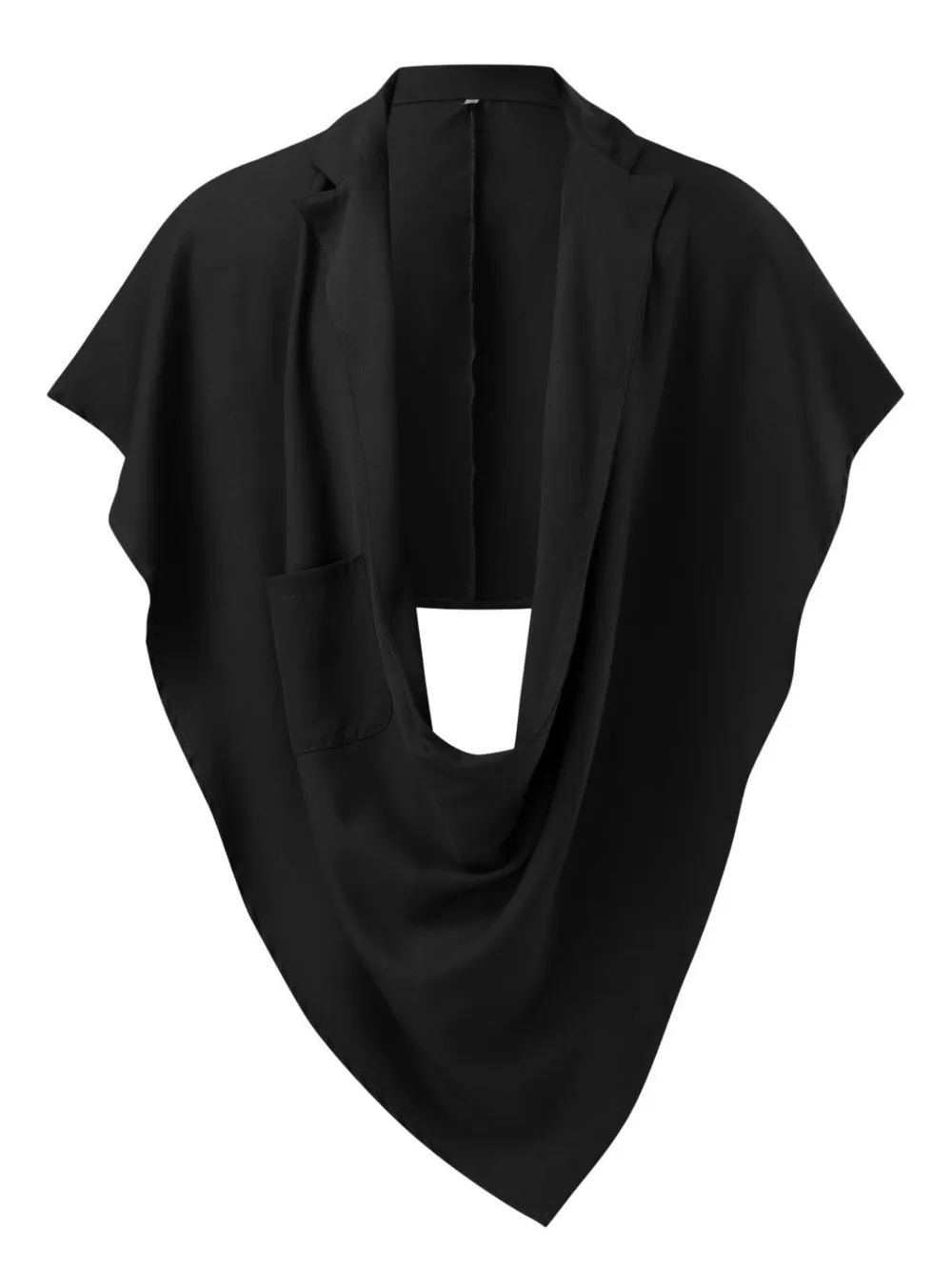 Men's Full Size Pocket Patched Draped Asymmetrical Hem Cape Plus Size, image 8