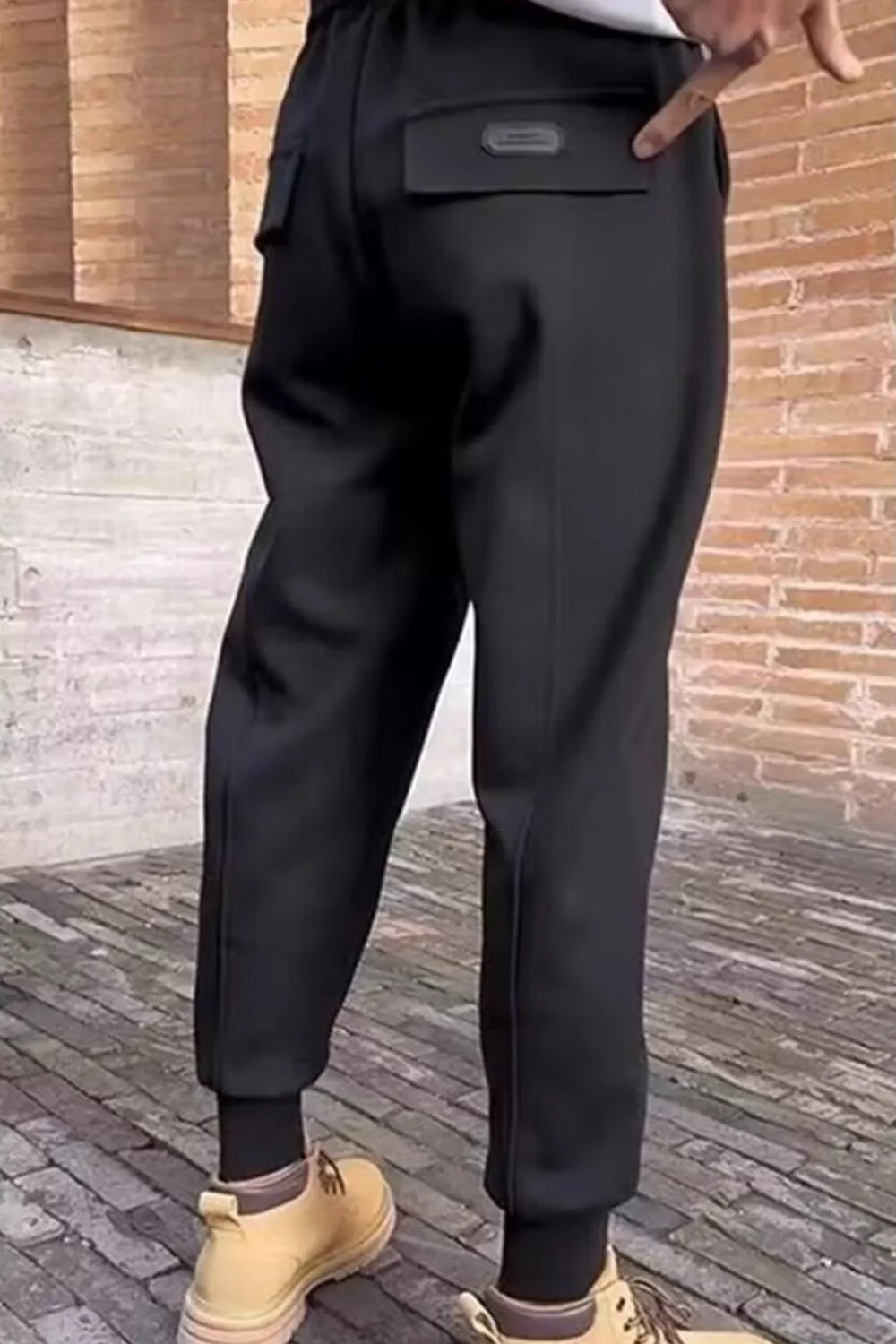 Men's Plus Size Drawstring Loose Fit Joggers, image 3