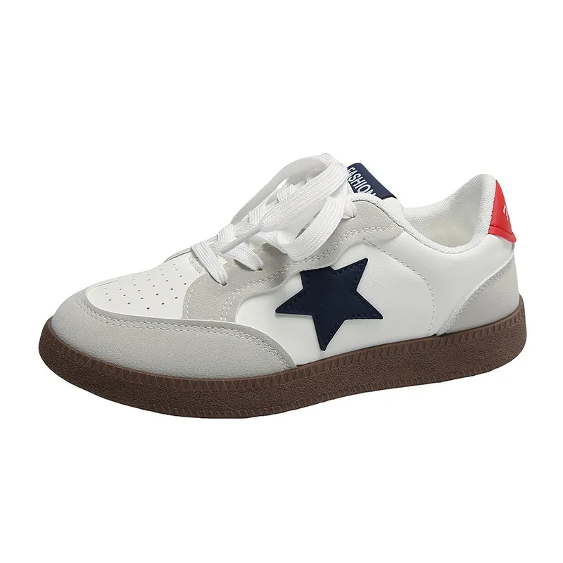 Contrast Star Lace-Up Athletic Sneakers, image 4