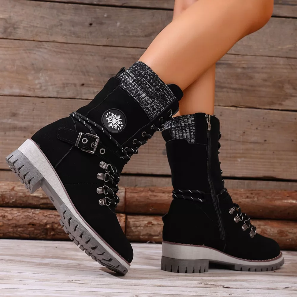 Lace-Up Ankle Combat Boots, image 3