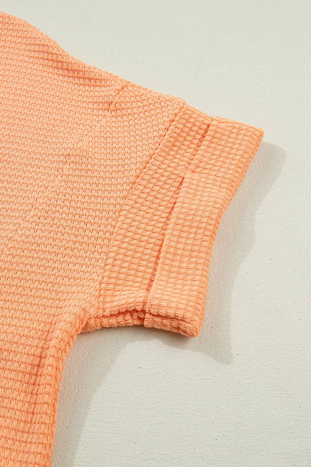 Textured Waffle Knit V-Neck T-Shirt, image 20