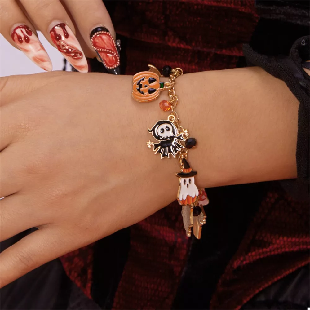 18K Gold-Plated Halloween Charm Bracelet, image 7