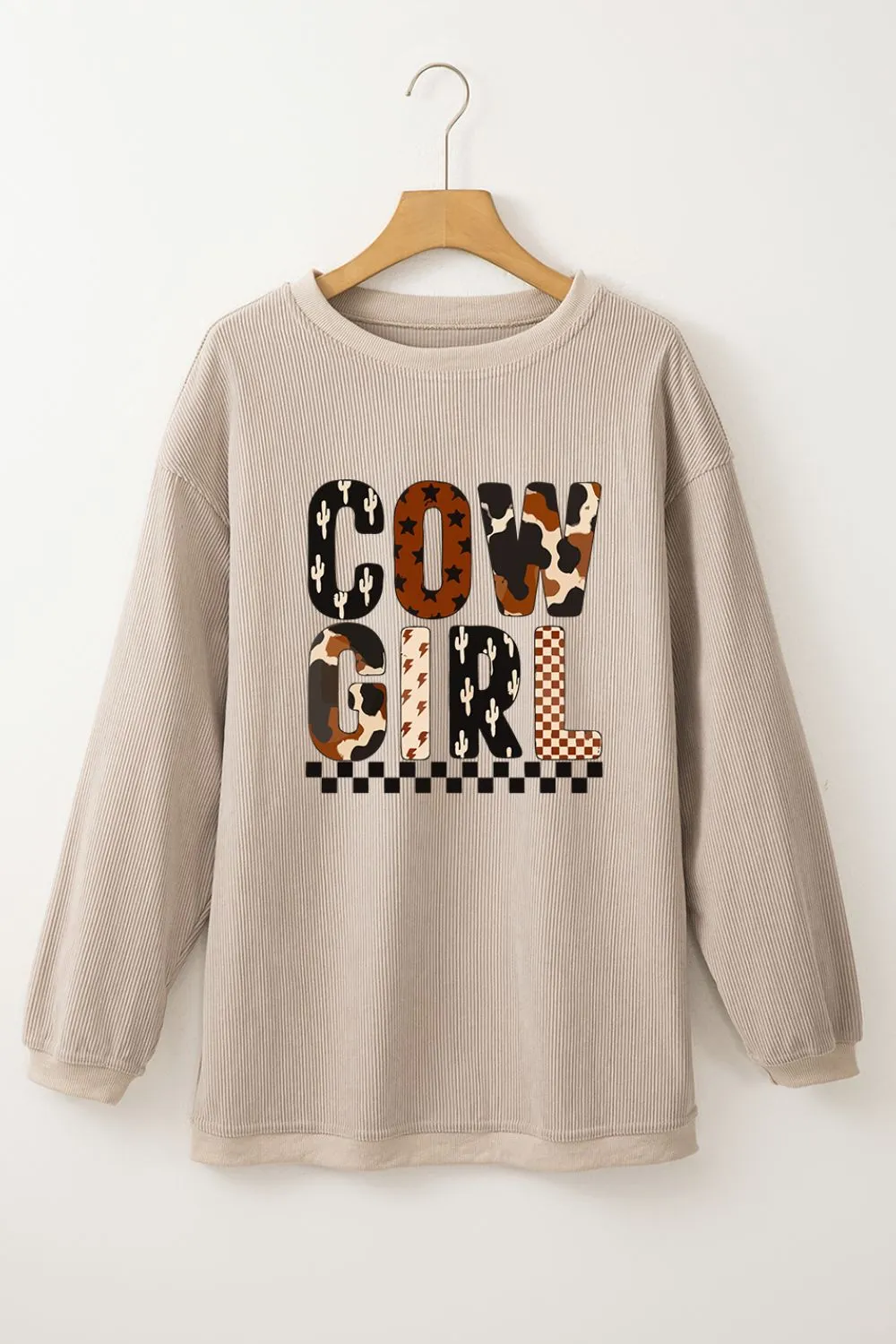 Cowgirl Graphic Long Sleeve Sweatshirt, image 2