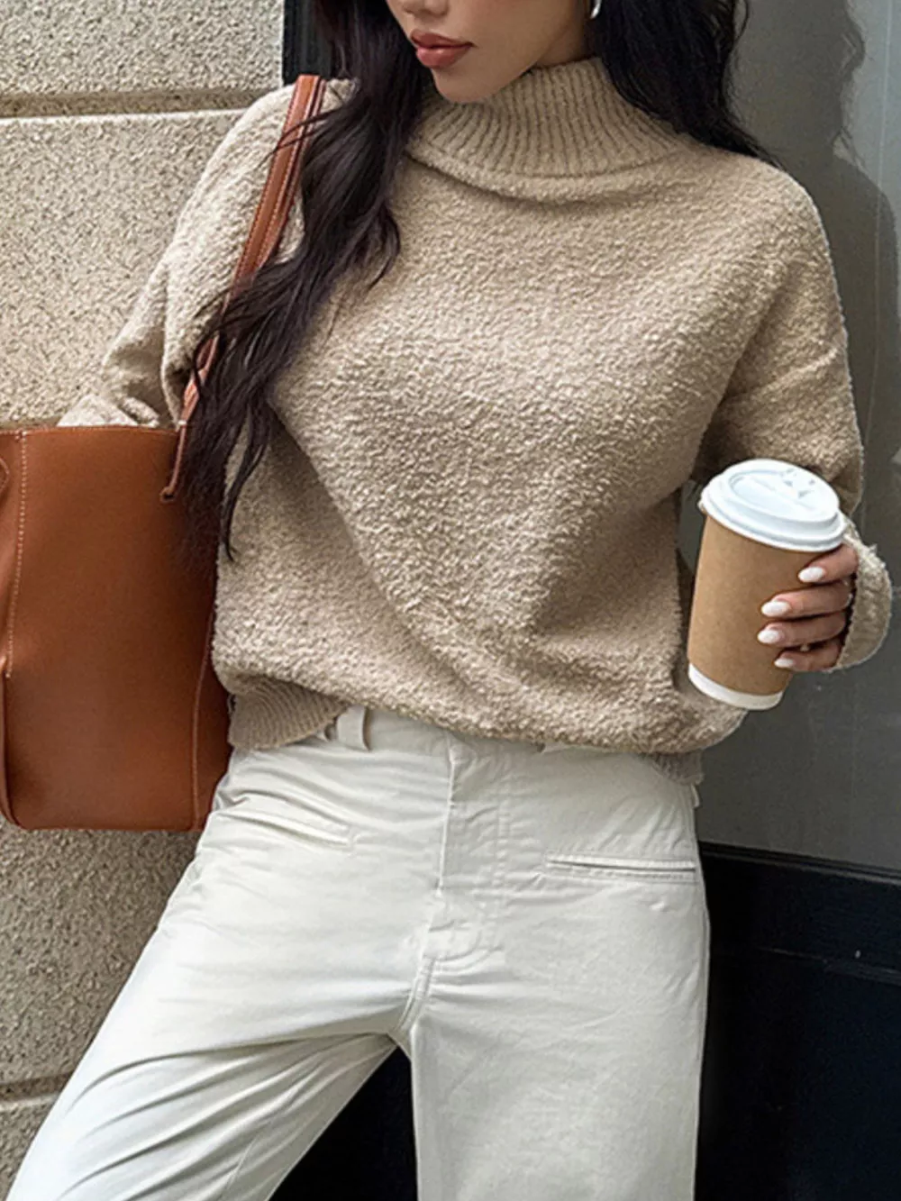 Turtleneck Long Sleeve Sweater, image 3