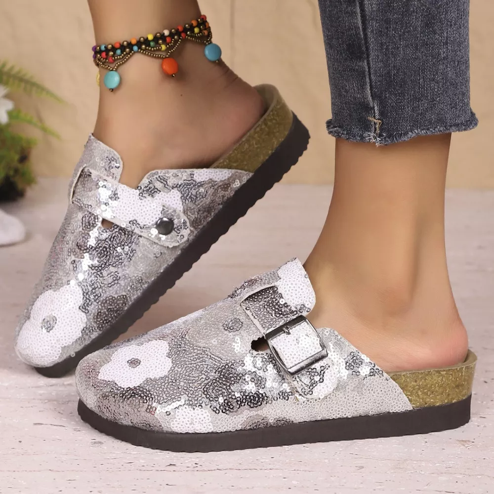 Sequin Round Toe Slip-Ons, image 2