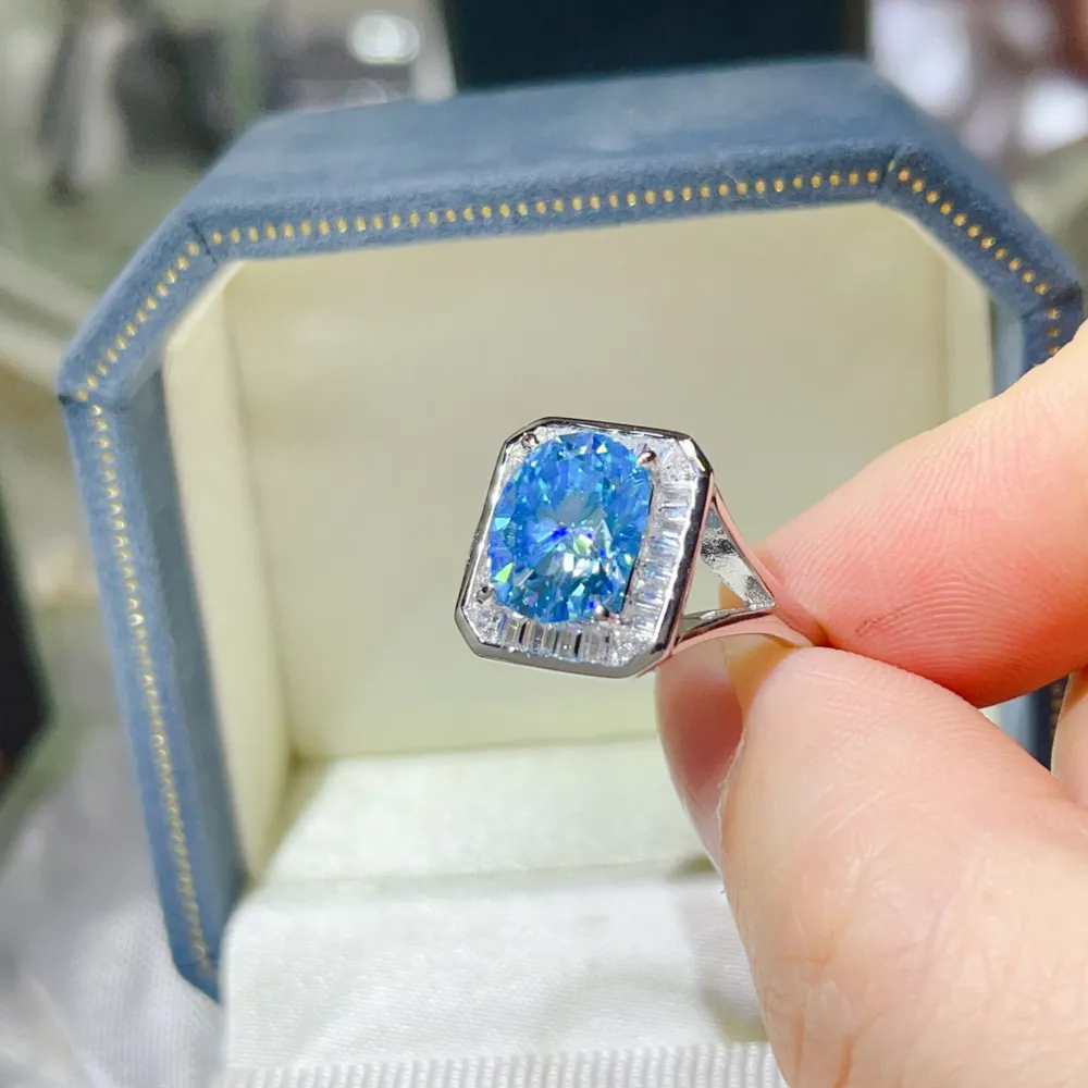 3 Carat Moissanite Square Ring, image 5