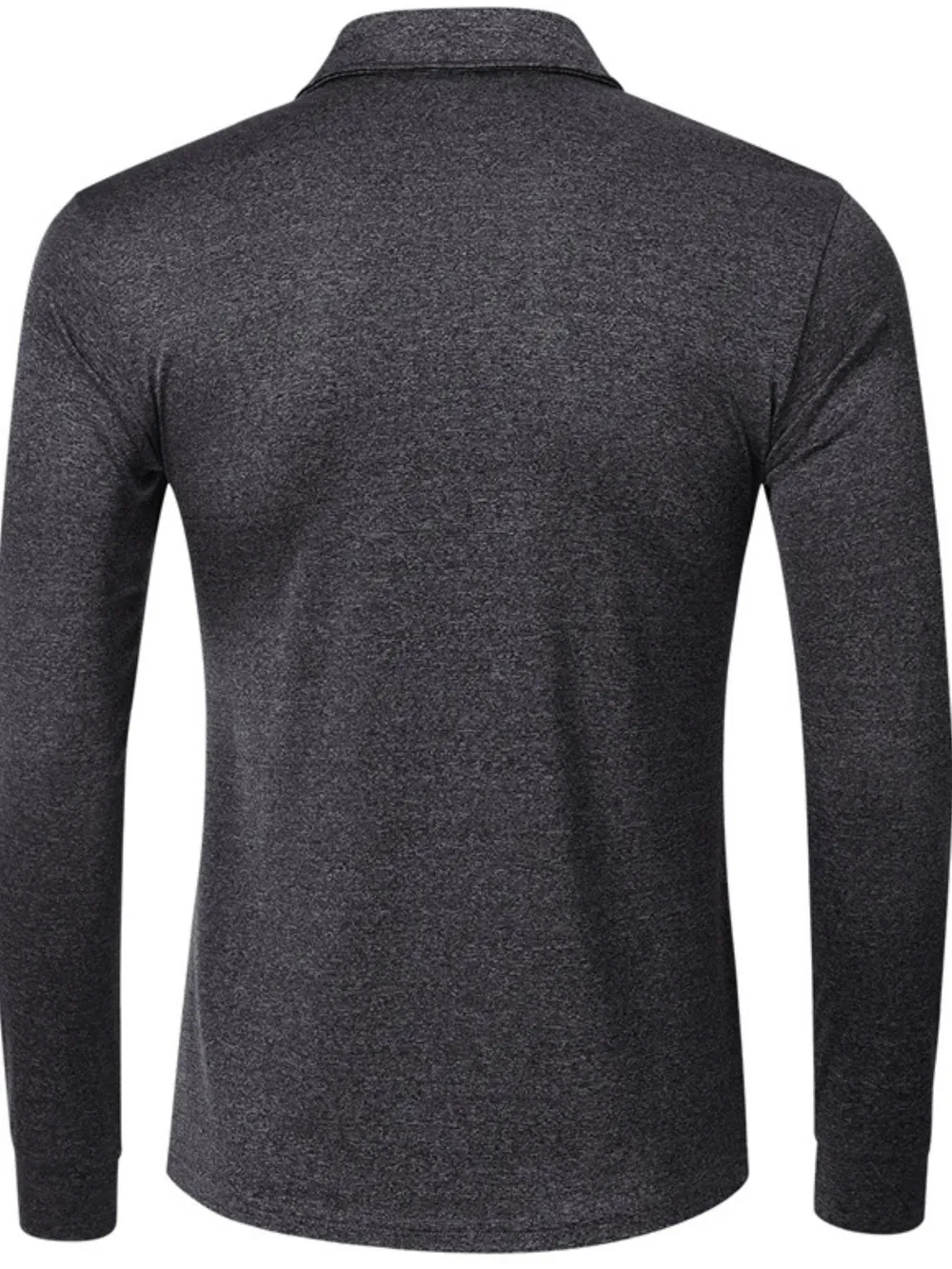 Men's Classic Long Sleeve Slim Fit Polo Shirt, image 4
