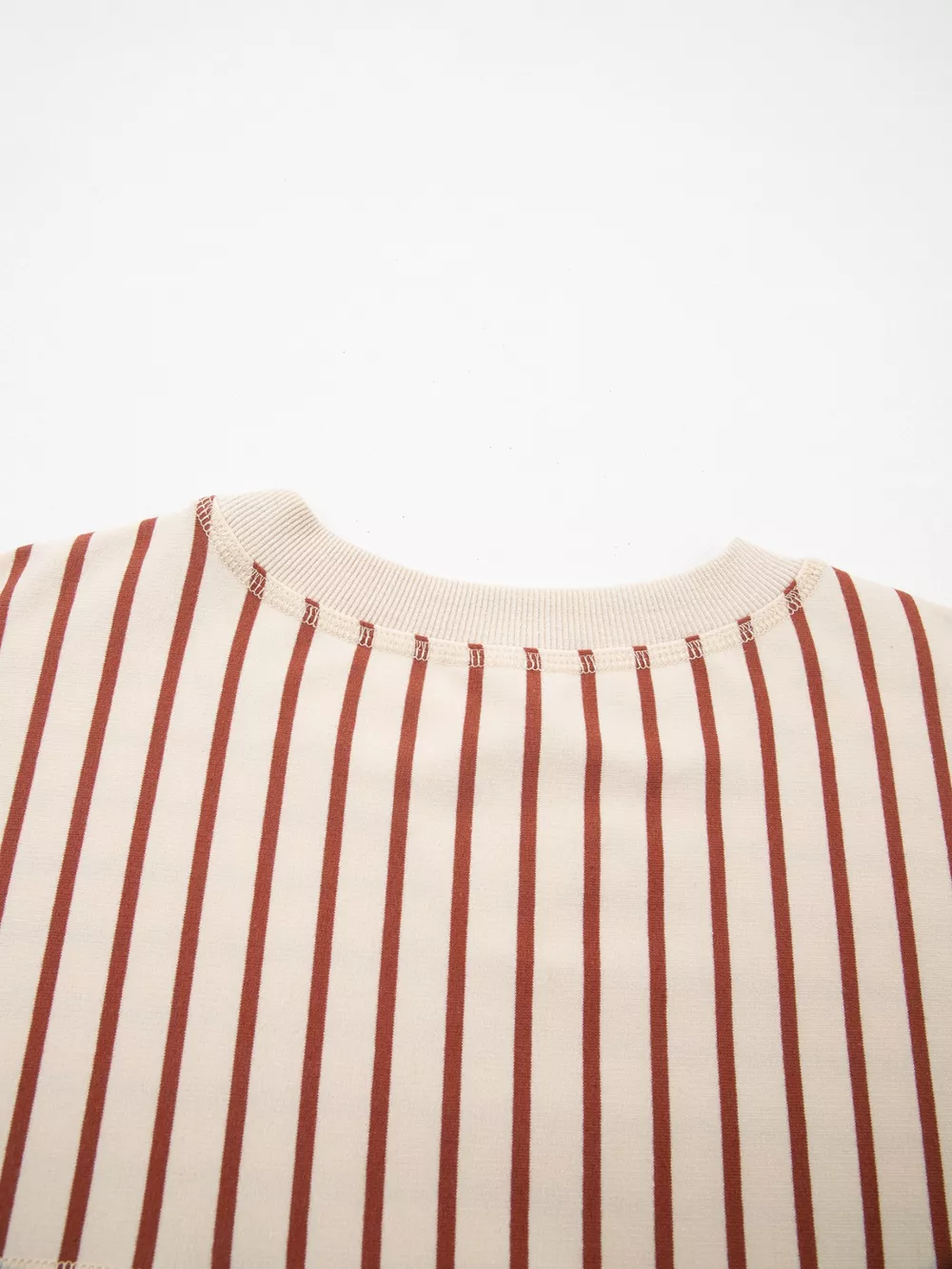 Striped Crew Neck Casual Sweatshirt, image 2