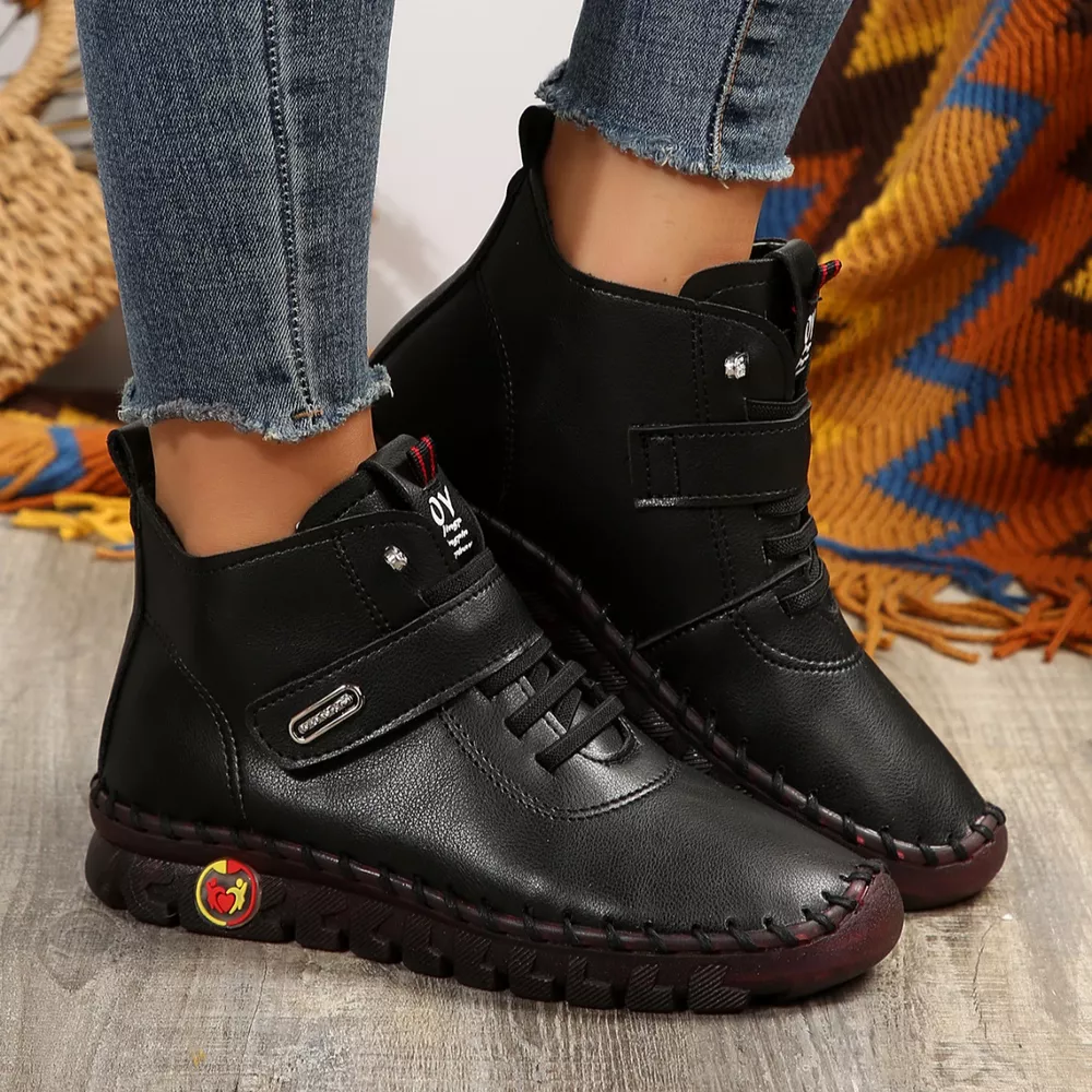 Lace Up Platform Ankle Boots