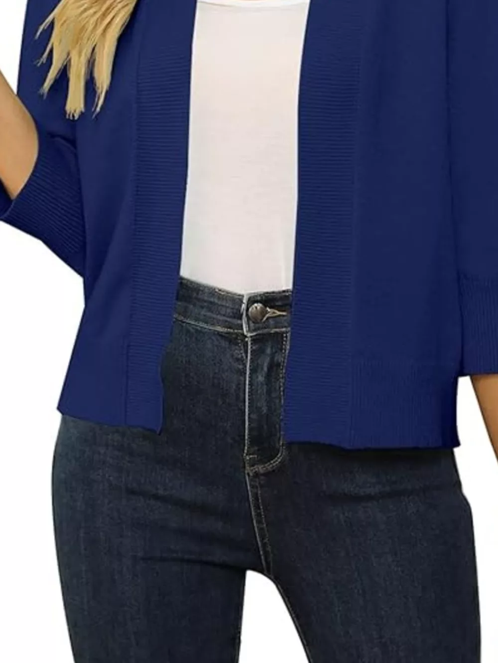 Open Front Ribbed Hem Cardigan, image 23