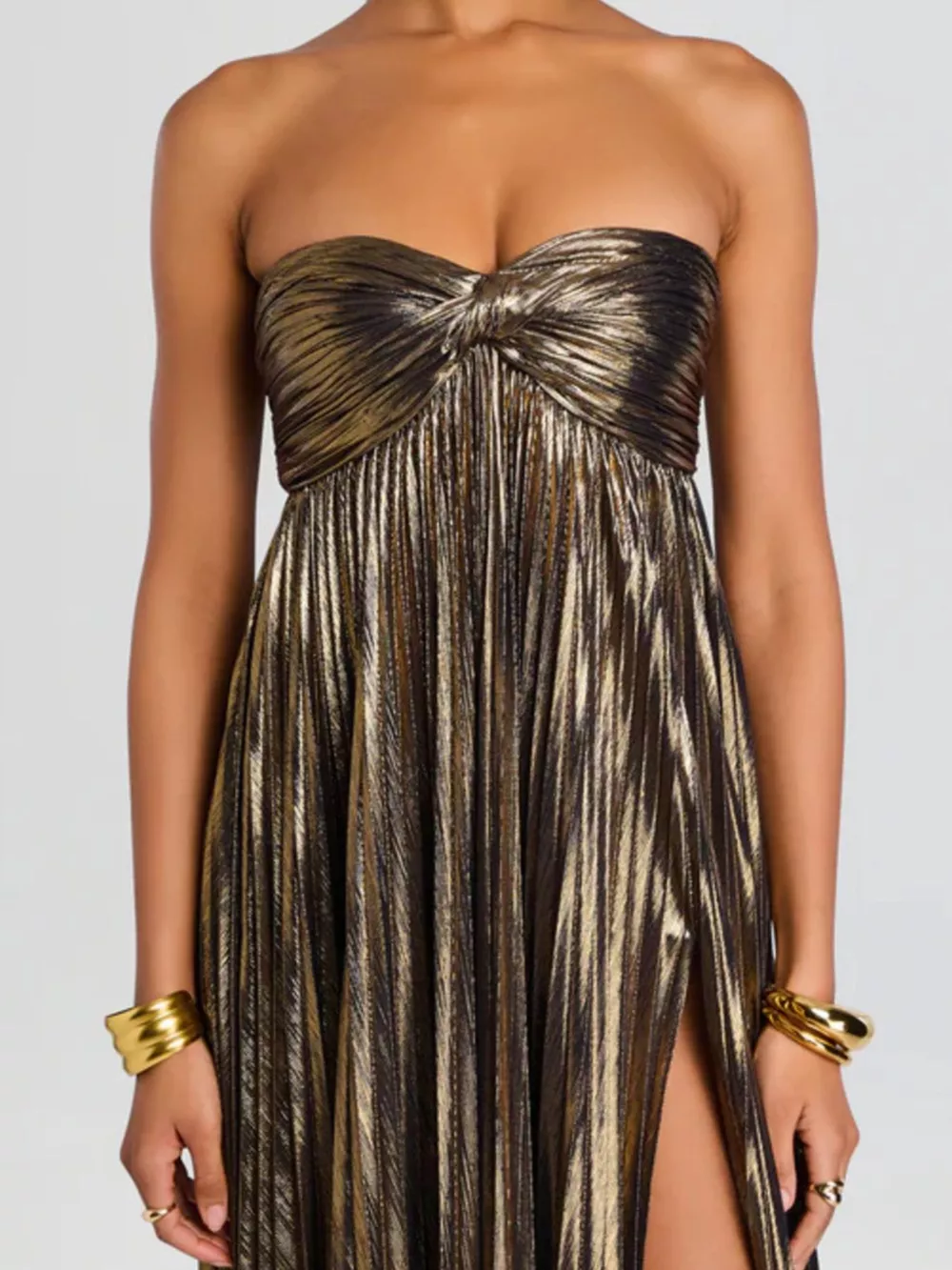 Split Sweetheart Neck Tube Maxi Dress, image 2